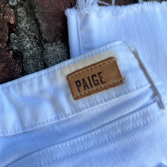 Paige white distressed "Skyline Ankle peg" jeans Size 29 - Picture 7 of 8